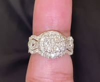 
              10K YELLOW GOLD 1.75 CARAT WOMEN REAL DIAMOND ENGAGEMENT RING WEDDING BAND BRIDAL SET
            