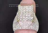 
              10K YELLOW GOLD 6 CARAT MENS REAL DIAMOND ENGAGEMENT WEDDING PINKY RING BAND
            