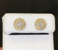 
              10K YELLOW GOLD .40 CARAT 9 MM 100% GENUINE DIAMONDS MENS/WOMENS EARRING STUDS
            