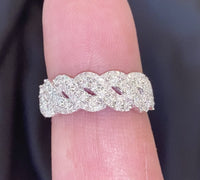 
              10K WHITE GOLD .35 CARAT WOMEN REAL DIAMOND RING BAND
            