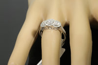 
              10K WHITE GOLD .60 CARAT WOMENS REAL DIAMOND BRIDAL WEDDING RING ENGAGEMENT RING
            