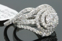 
              10K WHITE GOLD 1.68 CARAT WOMENS REAL DIAMOND ENGAGEMENT RING WEDDING BAND SET
            
