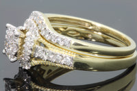 
              10K YELLOW GOLD .60 CARAT WOMEN REAL DIAMOND ENGAGEMENT RING WEDDING BAND RING SET
            