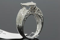 
              .85 CARAT DIAMOND STERLING SILVER RHODIUM HEART ENGAGEMENT BRIDAL WEDDING RING
            