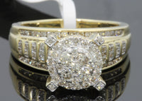 
              10K YELLOW GOLD 1 CARAT WOMEN REAL DIAMOND ENGAGEMENT RING WEDDING BRIDAL RING
            