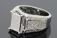 
              1.25 CARAT REAL DIAMOND STERLING SILVER ENGAGEMENT BRIDAL WEDDING RING
            