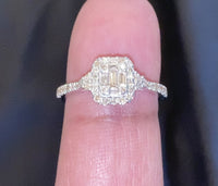 
              10K WHITE GOLD .50 CARAT WOMENS REAL DIAMOND ENGAGEMENT WEDDING RING
            