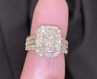 
              10K YELLOW GOLD 2.25 CARAT WOMEN REAL DIAMOND ENGAGEMENT RING WEDDING RING BRIDAL
            
