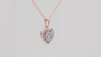 
              10K ROSE GOLD .60 CARAT REAL DIAMOND HEART EARRINGS & PENDANT NECKLACE SET WITH ROSE GOLD CHAIN
            