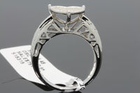 
              .85 CARAT DIAMOND STERLING SILVER RHODIUM HEART ENGAGEMENT BRIDAL WEDDING RING
            