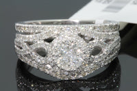 
              10K WHITE GOLD 1.25 CARAT WOMENS REAL DIAMOND ENGAGEMENT RING WEDDING BAND SET
            