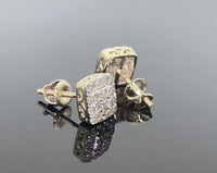 
              10K YELLOW GOLD .65 CARAT MENS WOMENS 7 MM 100% GENUINE DIAMONDS EARRING STUDS
            