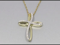 
              10K YELLOW GOLD .30 CARAT DIAMOND CROSS PENDANT NECKLACE WITH YELLOW GOLD CHAIN
            