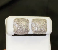 
              10K WHITE GOLD 1.25 CARAT 13 MM 100% GENUINE DIAMONDS MENS/WOMENS EARRING STUDS
            