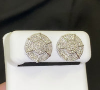 
              10K WHITE GOLD .40 CARAT 13 MM 100% GENUINE DIAMONDS MENS/WOMENS EARRING STUDS
            
