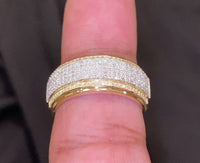 
              10K SOLID YELLOW GOLD .60 CARAT REAL DIAMOND ENGAGEMENT RING WEDDING PINKY BAND
            