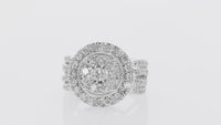 
              10K WHITE GOLD 2 CARAT WOMEN REAL DIAMOND ENGAGEMENT RING WEDDING RING BRIDAL
            
