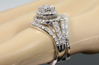 
              10K WHITE GOLD 1.68 CARAT WOMENS REAL DIAMOND ENGAGEMENT RING WEDDING BAND SET
            