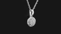
              10K WHITE GOLD .60 CARAT REAL DIAMOND 7MM EARRINGS & PENDANT NECKLACE SET WITH WHITE GOLD CHAIN
            