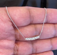 
              10K WHITE GOLD .10 CARAT REAL DIAMOND PENDANT NECKLACE WITH WHITE GOLD CHAIN
            