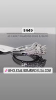
              10K WHITE GOLD .60 CARAT WOMEN REAL DIAMOND ENGAGEMENT RING WEDDING BAND RING SET
            