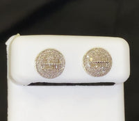 
              10K YELLOW GOLD .50 CARAT 10 MM 100% GENUINE DIAMONDS MENS/WOMENS EARRING STUDS
            