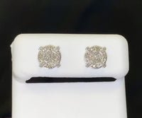 
              10K WHITE GOLD .40 CARAT 7 MM 100% GENUINE DIAMONDS MENS/WOMENS EARRING STUDS
            