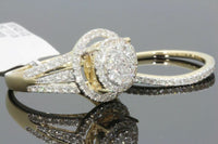 
              10K YELLOW GOLD 1.50 CARAT WOMENS REAL DIAMOND ENGAGEMENT RING WEDDING BAND SET
            