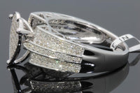
              .85 CARAT DIAMOND STERLING SILVER RHODIUM HEART ENGAGEMENT BRIDAL WEDDING RING
            