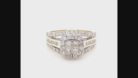 
              10K YELLOW GOLD 1.50 CARAT PRINCESS DIAMOND ENGAGEMENT RING WEDDING RING BRIDAL
            