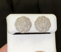 
              10K YELLOW GOLD .65 CARAT 12 MM 100% GENUINE DIAMONDS MENS/WOMENS EARRING STUDS
            