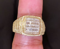 
              10K SOLID YELLOW GOLD 1.15 CARAT REAL DIAMOND ENGAGEMENT RING WEDDING PINKY BAND
            