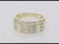 
              10K YELLOW GOLD .60 CARAT MENS REAL DIAMOND ENGAGEMENT WEDDING PINKY RING BAND
            