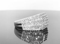 
              10K SOLID WHITE GOLD 1.80 CARAT REAL DIAMOND ENGAGEMENT RING WEDDING PINKY BAND
            