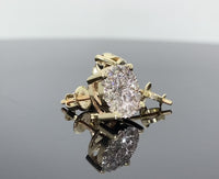 
              10K YELLOW GOLD 1.15 CARAT MENS WOMENS 9 mm 100% GENUINE DIAMONDS EARRING STUDS
            