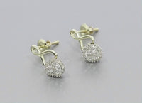 
              10K YELLOW GOLD .40 CARAT REAL DIAMOND WOMENS LADIES HOOPS EARRINGS HUGGIE STUDS
            