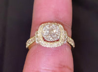 
              10K YELLOW GOLD 1 CARAT WOMEN REAL DIAMOND ENGAGEMENT RING WEDDING RING BRIDAL
            