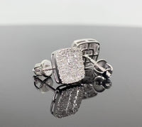 
              10K WHITE GOLD .65 CARAT NATURAL DIAMONDS 8 MM EARINGS STUDS
            