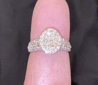 
              10K WHITE GOLD 1.25 CARAT WOMEN REAL DIAMOND ENGAGEMENT RING WEDDING RING BRIDAL
            