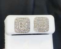 
              10K WHITE GOLD 1.25 CARAT 12 MM 100% GENUINE DIAMONDS MENS/WOMENS EARRING STUDS
            