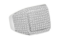 
              1.50 CARAT GENUINE DIAMONDS MENS STERLING SILVER ENGAGEMENT DIAMOND RING PINKY
            