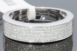 10K WHITE GOLD .60 CARAT REAL DIAMOND MENS WEDDING RING ANNIVERSARY ENGAGEMENT BAND