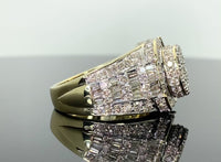 
              10K SOLID YELLOW GOLD 4.25 CARAT REAL DIAMOND ENGAGEMENT RING WEDDING PINKY BAND
            