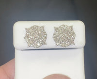 
              10K WHITE GOLD 1.35 CARAT 12 MM 100% GENUINE DIAMONDS MENS/WOMENS EARRING STUDS
            