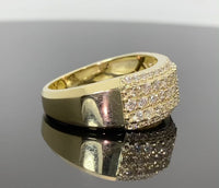 
              10K YELLOW GOLD 1.50 CARAT MENS REAL DIAMOND ENGAGEMENT WEDDING PINKY RING BAND
            