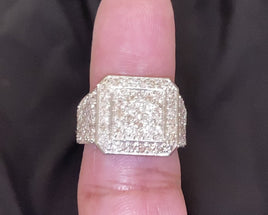 10K SOLID WHITE GOLD 2.50 CARAT REAL DIAMOND ENGAGEMENT RING WEDDING PINKY BAND