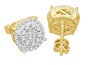 
              10K YELLOW GOLD 1.15 CARAT MENS/WOMENS 10 mm 100% GENUINE DIAMONDS EARRING STUDS
            