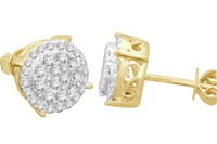 
              10K YELLOW GOLD 1.15 CARAT MENS/WOMENS 10 mm 100% GENUINE DIAMONDS EARRING STUDS
            