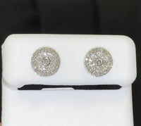 
              10K WHITE GOLD .60 CARAT 8 MM 100% GENUINE DIAMONDS MENS/WOMENS EARRING STUDS
            