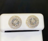 
              10K YELLOW GOLD .30 CARAT 11 MM 100% GENUINE DIAMONDS MENS/WOMENS EARRING STUDS
            